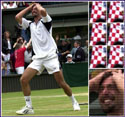 Goran Ivanisevic shows the ectasy of winning the Gentlemen's Championships at Wimbledon.